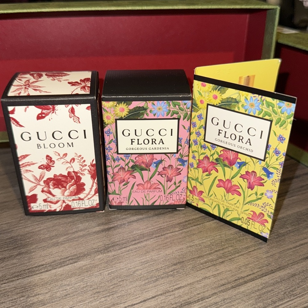 Gucci Bloom & Gucci Flora Eau de Parfum Bundle | 5 ml size each | BNIB